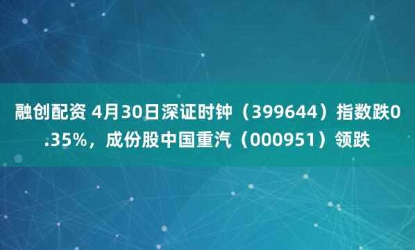 融创配资 4月30日深证时钟（399644）指数跌0.35%，成份股中国重汽（000951）领跌