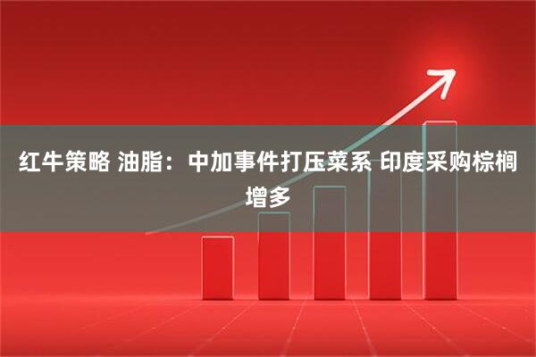 红牛策略 油脂：中加事件打压菜系 印度采购棕榈增多