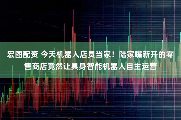 宏图配资 今天机器人店员当家！陆家嘴新开的零售商店竟然让具身智能机器人自主运营
